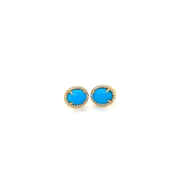 Lady's Colored Stone Earrings 18 Karat Yellow Gold  - Brax jewelers Brax Jewelers Newport Beach, CA