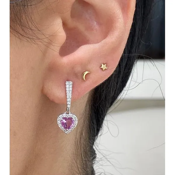 Lady's Colored Stone Earrings 18 Karat White Gold Brax jewelers Image 2 Brax Jewelers Newport Beach, CA