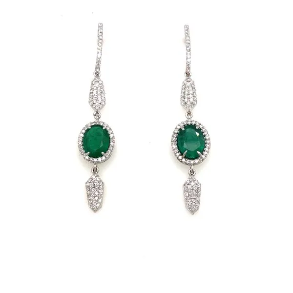 Lady's Colored Stone Earrings 18 Karat White Gold Brax jewelers Brax Jewelers Newport Beach, CA