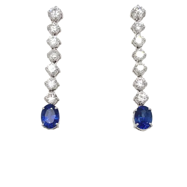 Lady's Colored Stone Earrings 18 Karat White Gold - Brax jewelers Image 2 Brax Jewelers Newport Beach, CA