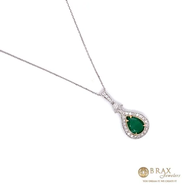 14 Karat Pear Emeralds  Pendants Image 2 Brax Jewelers Newport Beach, CA