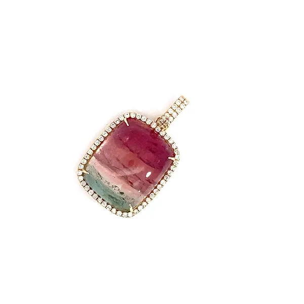 18 Karat Yellow Gold Tourmaline Pendants Image 2 Brax Jewelers Newport Beach, CA