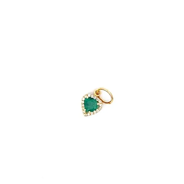 14 Karat Yellow Gold Pendant With 0.39Tw Fantasy Cut Emerald And 0.08Tw Round Diamonds - Brax Jewelers Image 3 Brax Jewelers Newport Beach, CA
