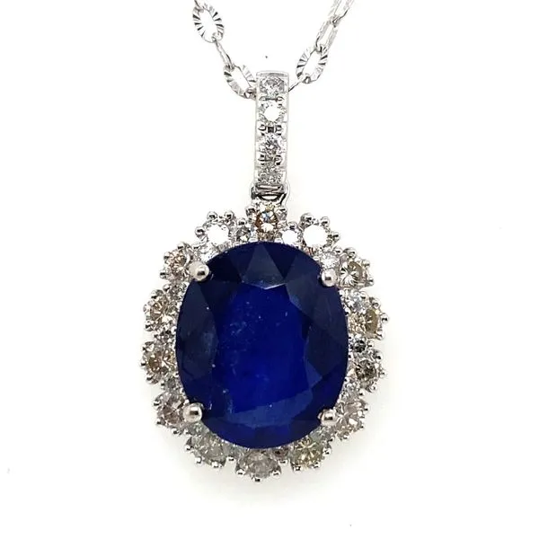 Lady's Colored Stone Pendants 14 Karat White Gold  - Brax jewelers Brax Jewelers Newport Beach, CA