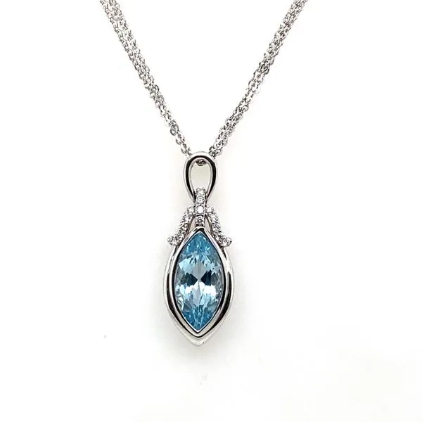 3.29  Colored Stone Pendants 14 Karat White Gold - Brax jewelers Image 2 Brax Jewelers Newport Beach, CA