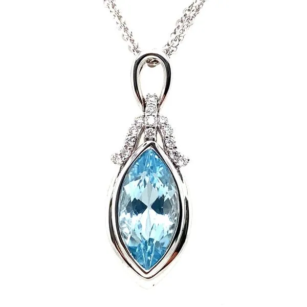 3.29  Colored Stone Pendants 14 Karat White Gold - Brax jewelers Brax Jewelers Newport Beach, CA