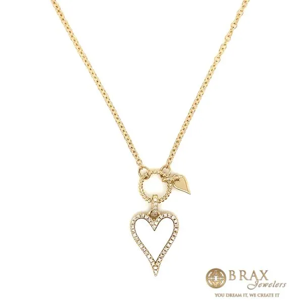 Heart Mother of Pearl Necklace in Yellow 14 Karat Gold - Brax Jewelers Brax Jewelers Newport Beach, CA
