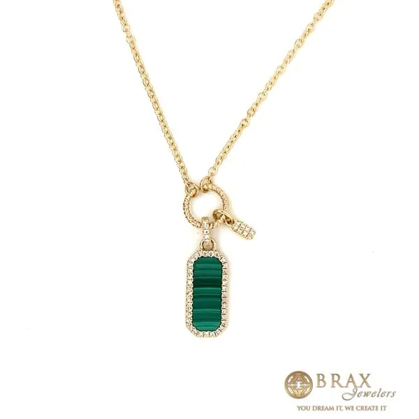 Dog Tag Necklace in Yellow 14 Karat Gold - Brax Jewelers Brax Jewelers Newport Beach, CA