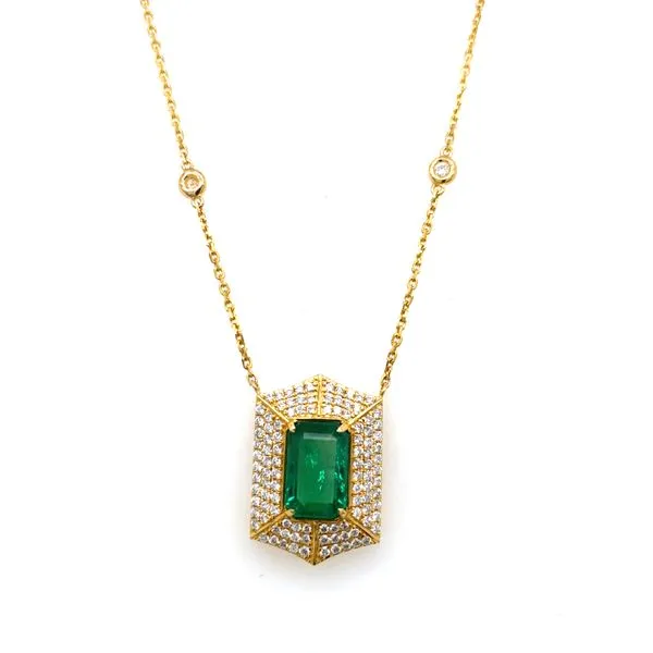 Lady's Colored Stone Necklace 18 Karat Yellow Gold Brax Jewelers Brax Jewelers Newport Beach, CA