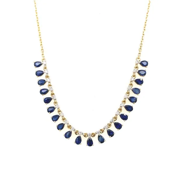 Lady's Colored Stone Necklace 18 Karat Yellow Gold - Brax jewelers Brax Jewelers Newport Beach, CA