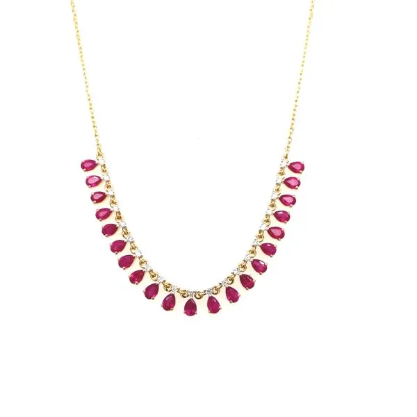 Lady's Colored Stone Necklace 18 Karat Yellow Gold  - Brax jewelers Brax Jewelers Newport Beach, CA