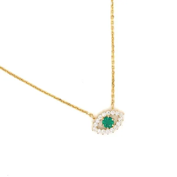 0.38 Lady's Colored Stone Necklace 18 Karat Yellow Gold ng74059 - Brax jewelers Image 2 Brax Jewelers Newport Beach, CA