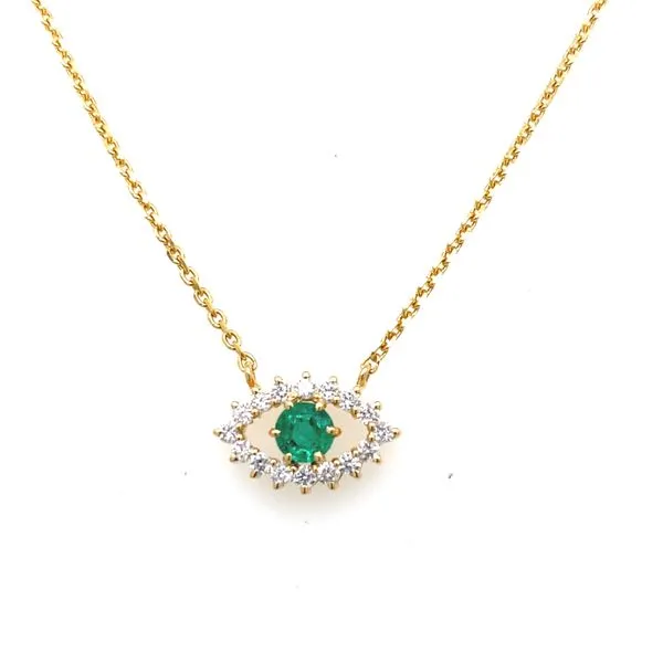 0.38 Lady's Colored Stone Necklace 18 Karat Yellow Gold ng74059 - Brax jewelers Brax Jewelers Newport Beach, CA