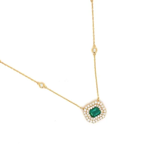 0.73 Lady's Colored Stone Necklace 18 Karat Yellow Gold ng78079 - Brax jewelers Image 2 Brax Jewelers Newport Beach, CA
