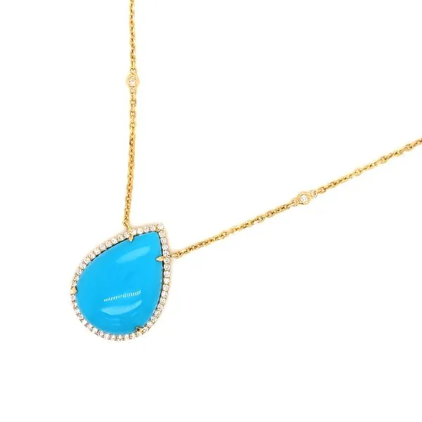 Lady's Colored Stone Necklace 18 Karat Yellow Gold Brax jewelers Image 5 Brax Jewelers Newport Beach, CA