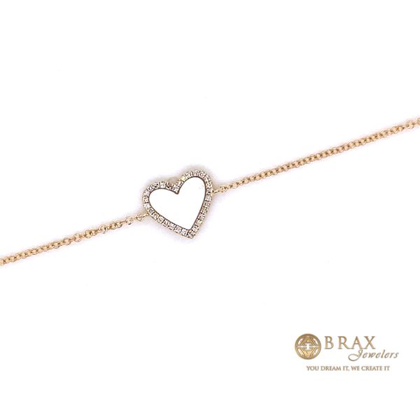 Heart mother of pearl and diamond  bracelets Image 2 Brax Jewelers Newport Beach, CA