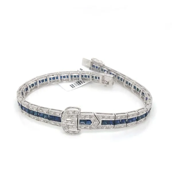 0.71 Lady's Colored Stone Bracelets 14 Karat White Gold b78518 - Brax jewelers Brax Jewelers Newport Beach, CA