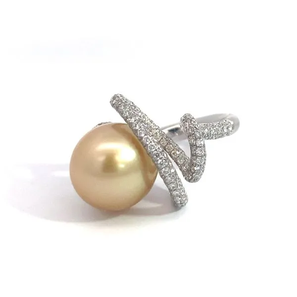 1.71 Lady's Pearl 18 Karat White Gold Ring Image 4 Brax Jewelers Newport Beach, CA