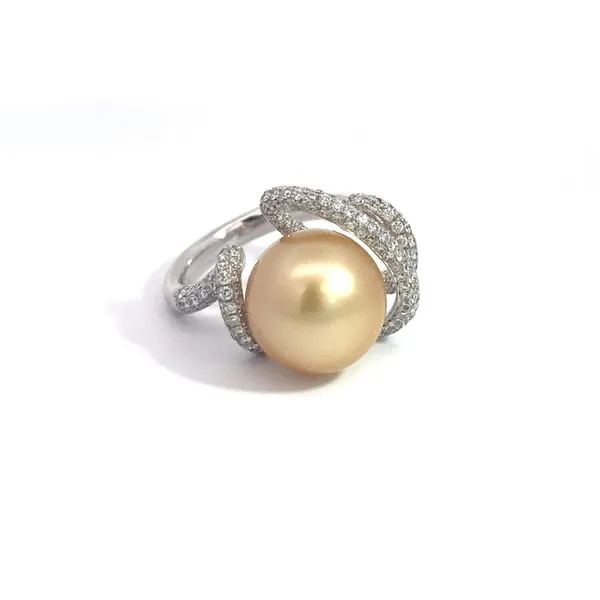 1.71 Lady's Pearl 18 Karat White Gold Ring Brax Jewelers Newport Beach, CA