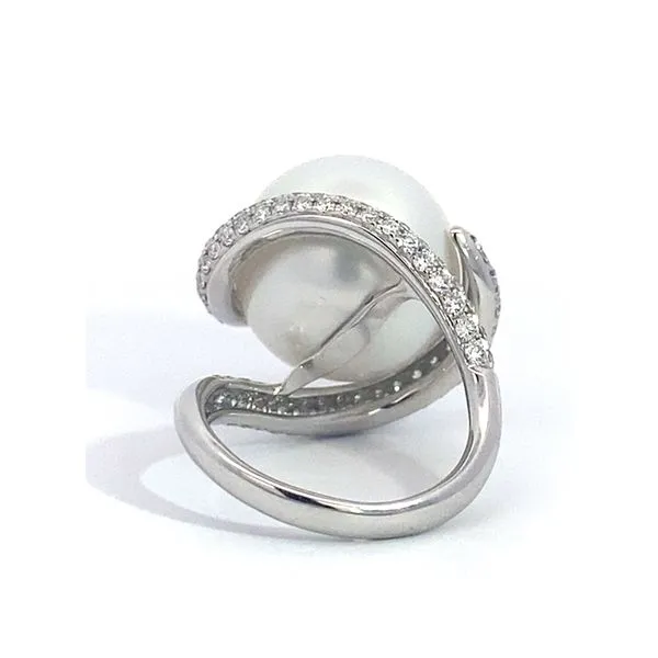 Lady's Pearl 18 Karat White Gold Ring Image 3 Brax Jewelers Newport Beach, CA