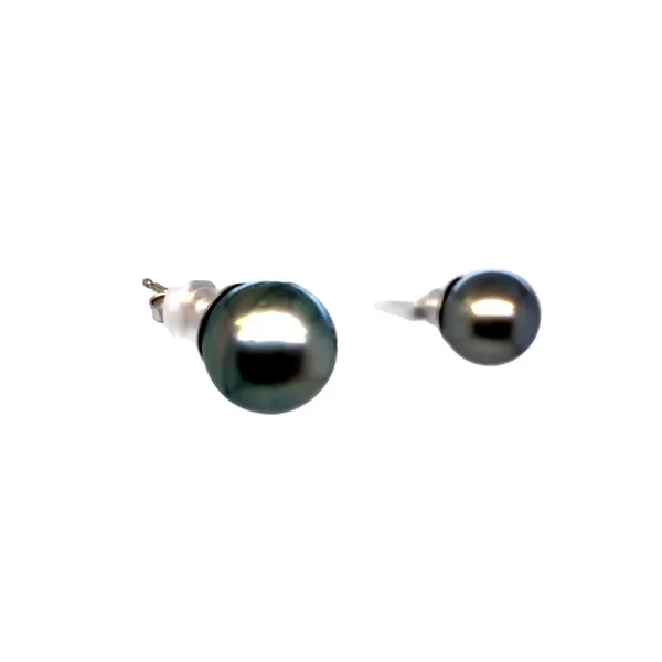 Lady's Pearl Earrings 14 Karat White Gold e87269 - Brax jewelers Image 2 Brax Jewelers Newport Beach, CA