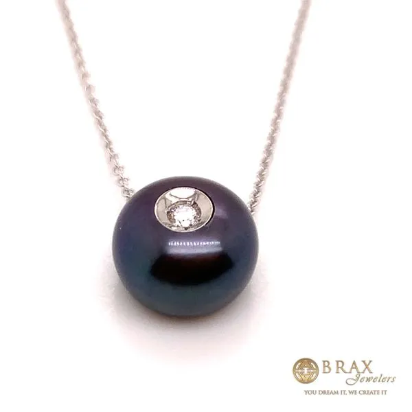 0.04 Lady's Pearl Necklace 14 Karat White Gold 10006 - Brax jewelers Brax Jewelers Newport Beach, CA