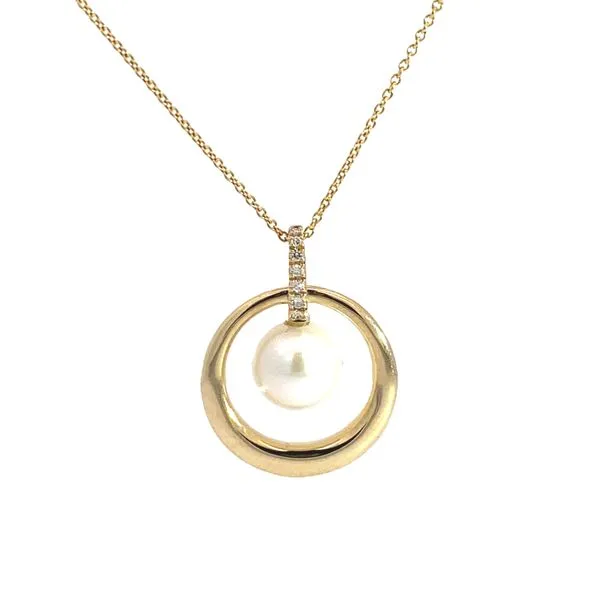0.03 Lady's Pearl Necklace 14 Karat Yellow Gold SC36214770 - Brax jewelers Brax Jewelers Newport Beach, CA