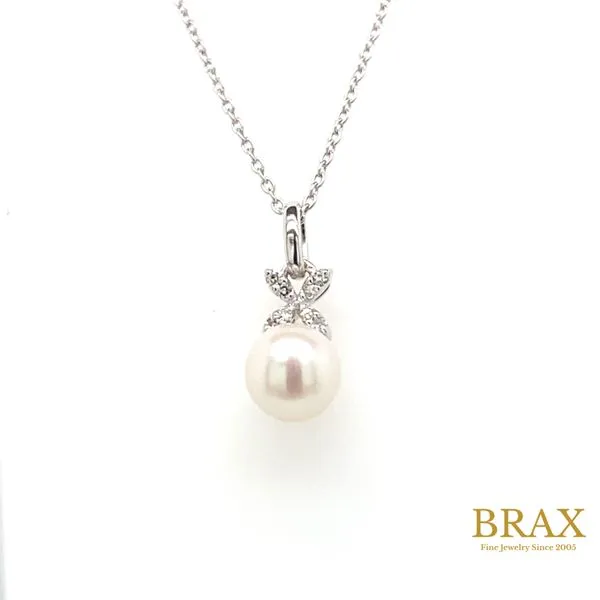 0.03 Lady's Pearl Necklace 10 Karat White Gold 560A9TSPDWPWG - Brax jewelers Brax Jewelers Newport Beach, CA