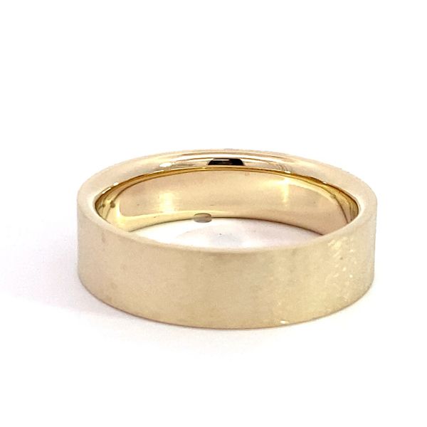Men's 14 Karat Yellow Gold Brushed Finish Wedding Band Brax Jewelers Newport Beach, CA