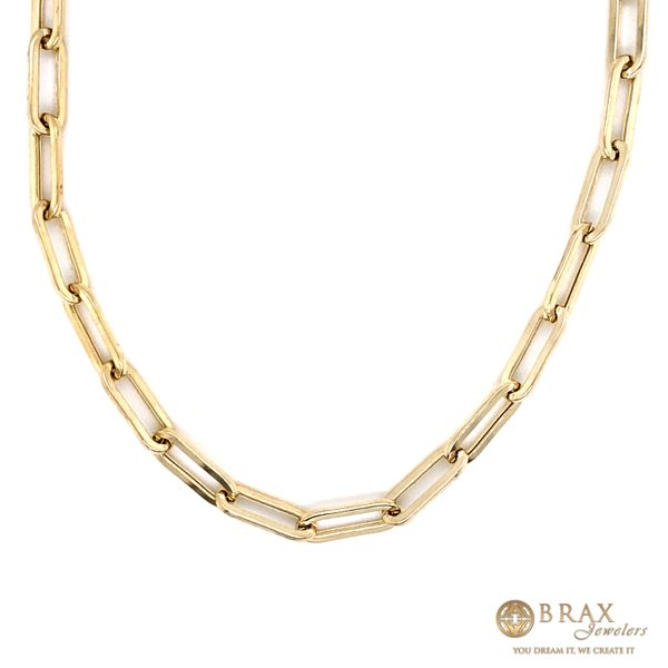 14K Yellow Gold Paperclip Chain Necklace Brax Jewelers Newport Beach, CA