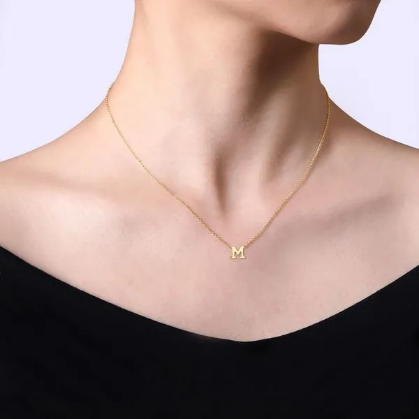 14K Yellow Gold Initial 