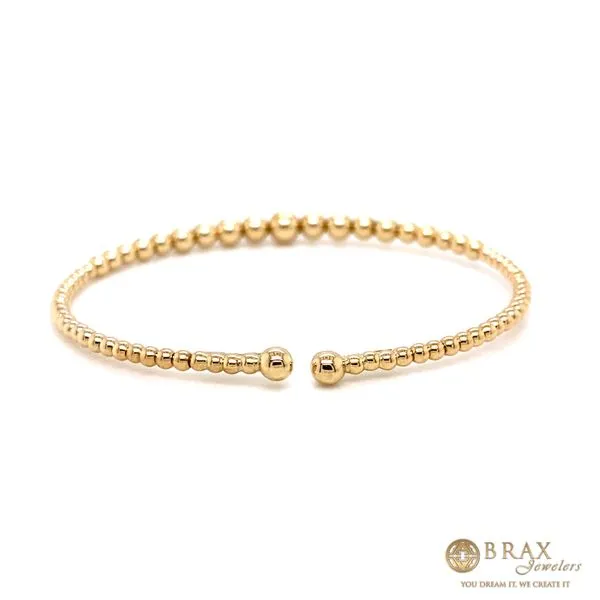 14K Yellow Gold Open Bangle Bracelet Image 2 Brax Jewelers Newport Beach, CA