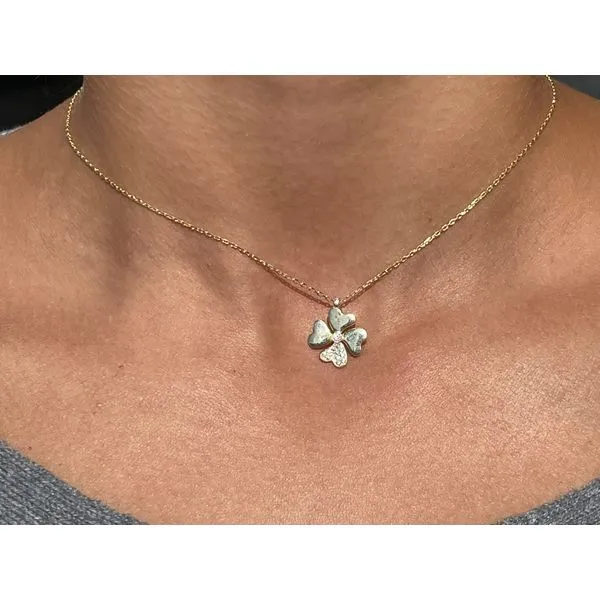 Gold Plated Yellow Gold Clover Silver Necklace 13362-Y - Brax Jewelers Image 4 Brax Jewelers Newport Beach, CA