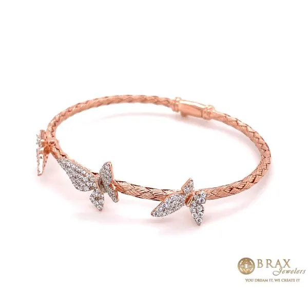 Rose Silver Butterfly Bracelet  Image 3 Brax Jewelers Newport Beach, CA