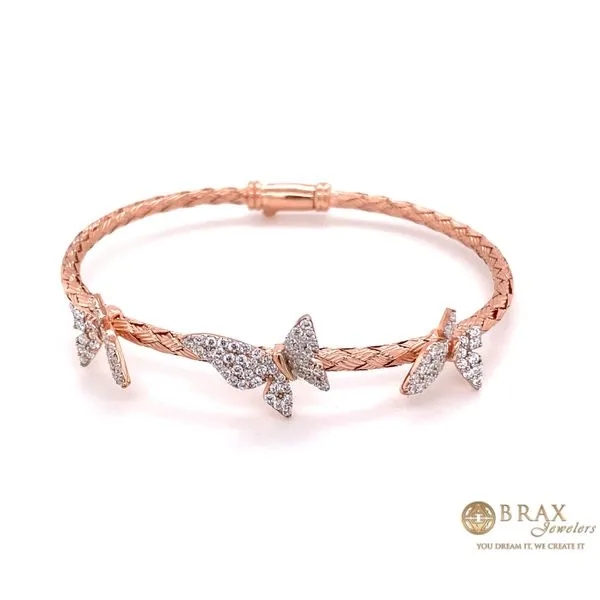 Rose Silver Butterfly Bracelet  Brax Jewelers Newport Beach, CA
