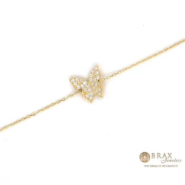 Gold Plated Yellow Gold Butterfly Bracelet 1407-Y - Brax Jewelers Image 2 Brax Jewelers Newport Beach, CA