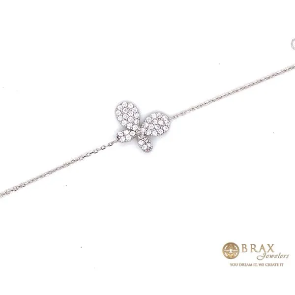 Gold Plated White Gold Butterfly Bracelet 1402-W - Brax Jewelers Image 2 Brax Jewelers Newport Beach, CA