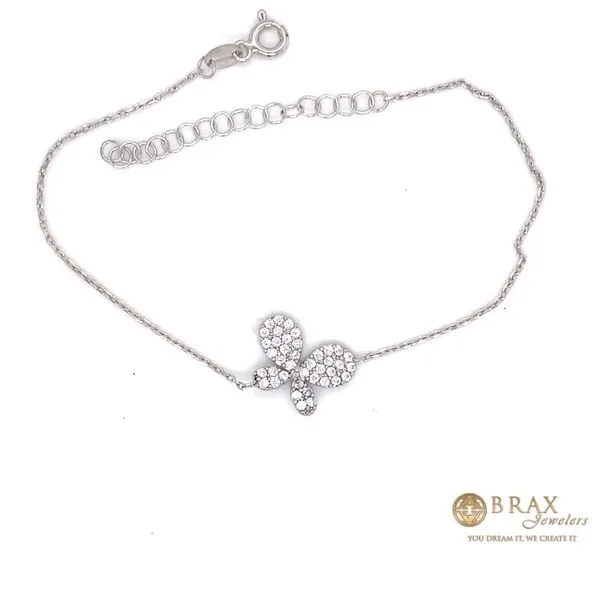 Gold Plated White Gold Butterfly Bracelet 1402-W - Brax Jewelers Brax Jewelers Newport Beach, CA