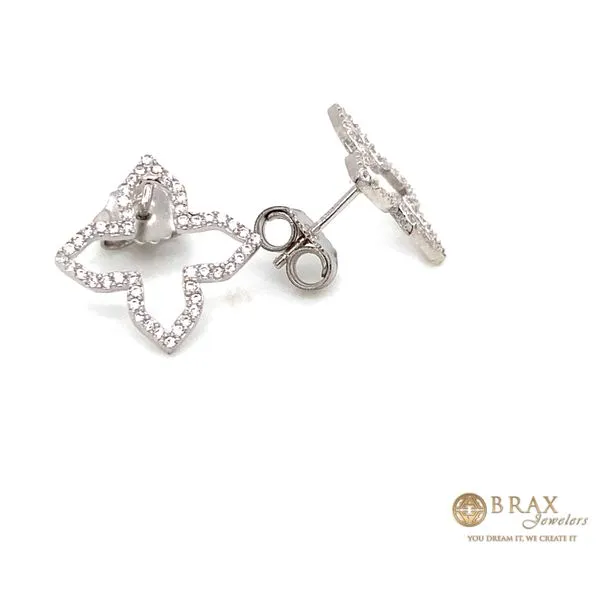 Gold Plated White Gold Stud Earrings 2549-W - Brax Jewelers Image 2 Brax Jewelers Newport Beach, CA