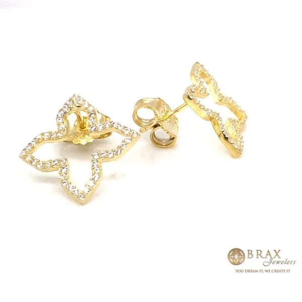 Gold Plated Yellow Gold Stud Earrings 2549-Y - Brax Jewelers Image 2 Brax Jewelers Newport Beach, CA