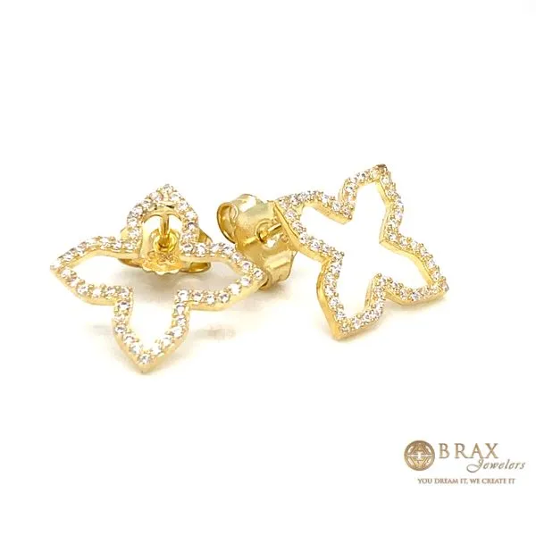 Gold Plated Yellow Gold Stud Earrings 2549-Y - Brax Jewelers Brax Jewelers Newport Beach, CA