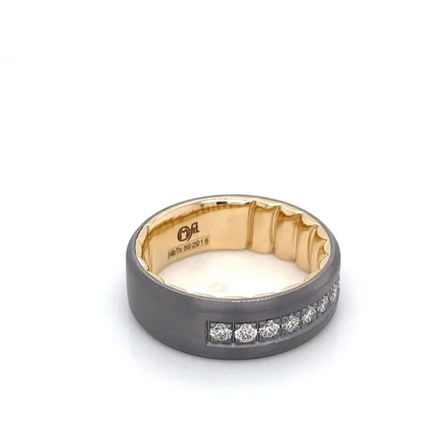 Men's Alternative Metal Wedding Band Image 2 Brax Jewelers Newport Beach, CA