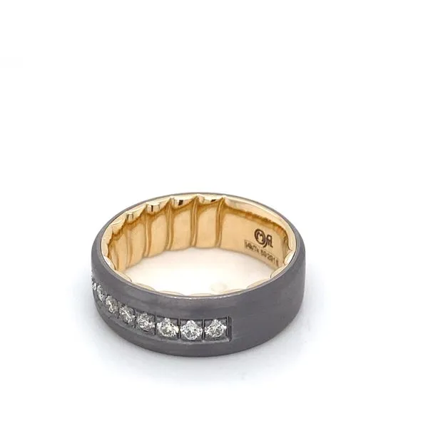 Men's Alternative Metal Wedding Band Image 4 Brax Jewelers Newport Beach, CA