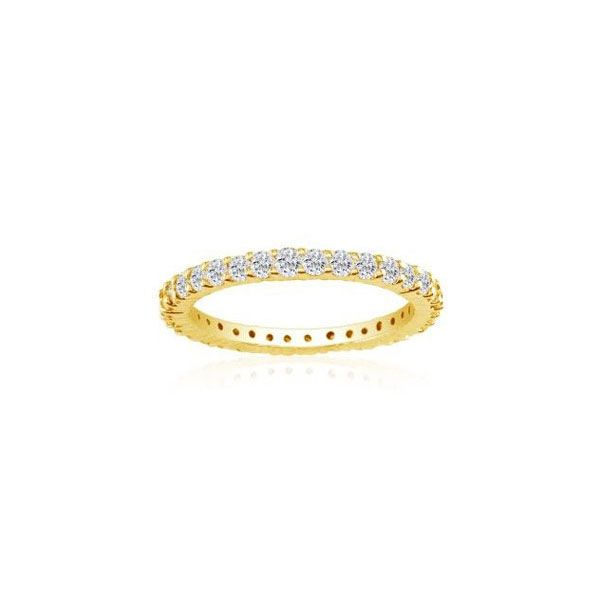 Yellow Gold Plated Eternity Band Brax Jewelers Newport Beach, CA