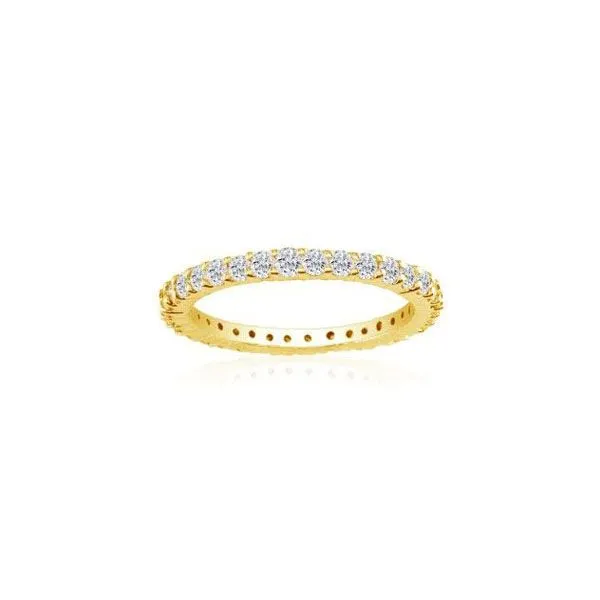 Yellow Gold Plated Eternity Band Brax Jewelers Newport Beach, CA