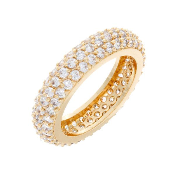 Stackable Pave Gold Band Image 2 Brax Jewelers Newport Beach, CA