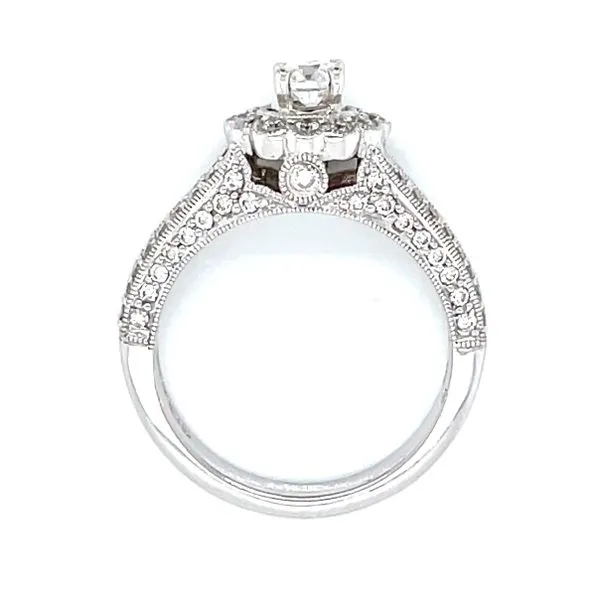 1.00ctw Vintage Style Engagement Ring in 14kw Image 4 Bryan Jewelry Prattville, AL