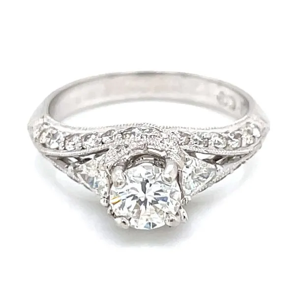 Trillion Accented Diamond Engagement Ring Image 2 Bryan Jewelry Prattville, AL