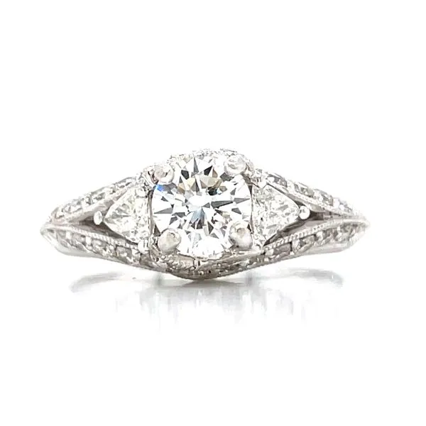 Trillion Accented Diamond Engagement Ring Image 3 Bryan Jewelry Prattville, AL