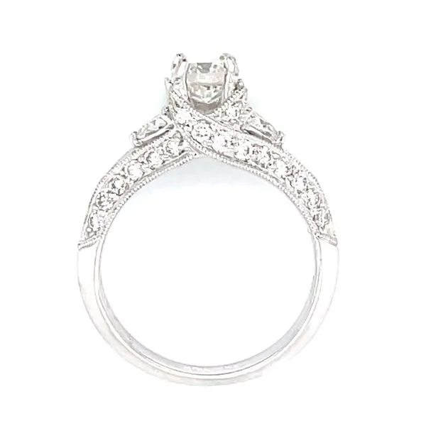 Trillion Accented Diamond Engagement Ring Image 4 Bryan Jewelry Prattville, AL